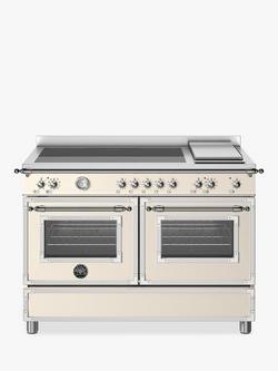 Bertazzoni Heritage Series 120cm Electric Range Cooker with Induction Hob, Ivory