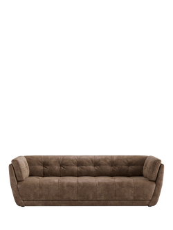 At The Helm Theo Grand 4 Seater Leather Sofa, Explorer Dragonstone