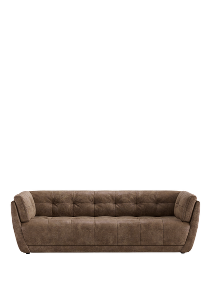 At The Helm Theo Grand 4 Seater Leather Sofa, Explorer Dragonstone