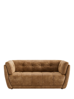 At The Helm Theo Medium 2 Seater Leather Sofa, Explorer Yellowstone