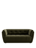 At The Helm Theo Medium 2 Seater Leather Sofa, Lavish Aegean Olive