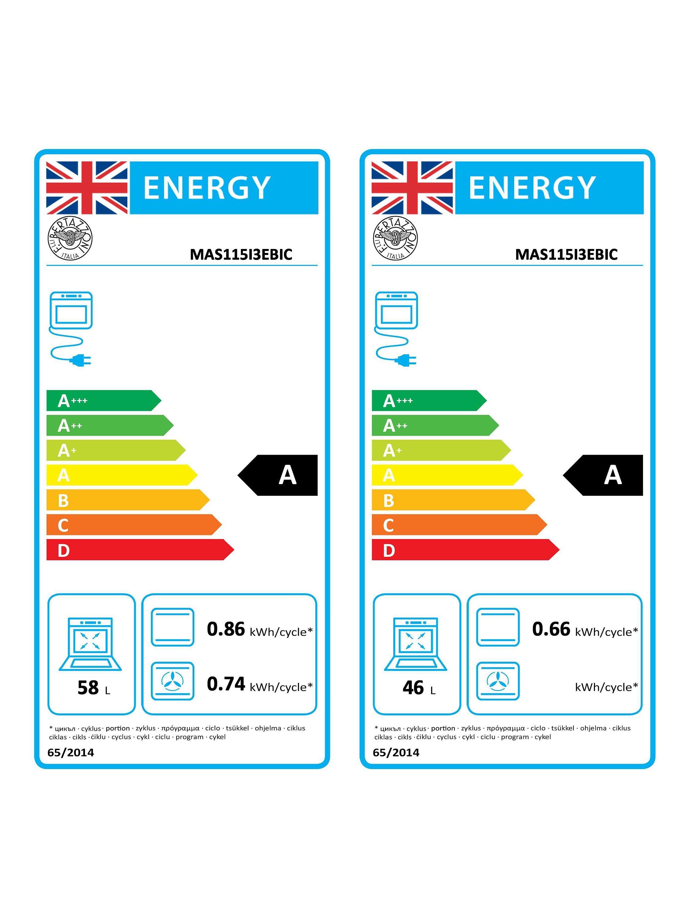 This item is rated A for energy efficiency on a scale from A+++ (most efficient) to D (least efficient).