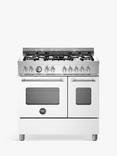 Bertazzoni Master Series 90cm Dual Fuel Range Cooker, Matt White