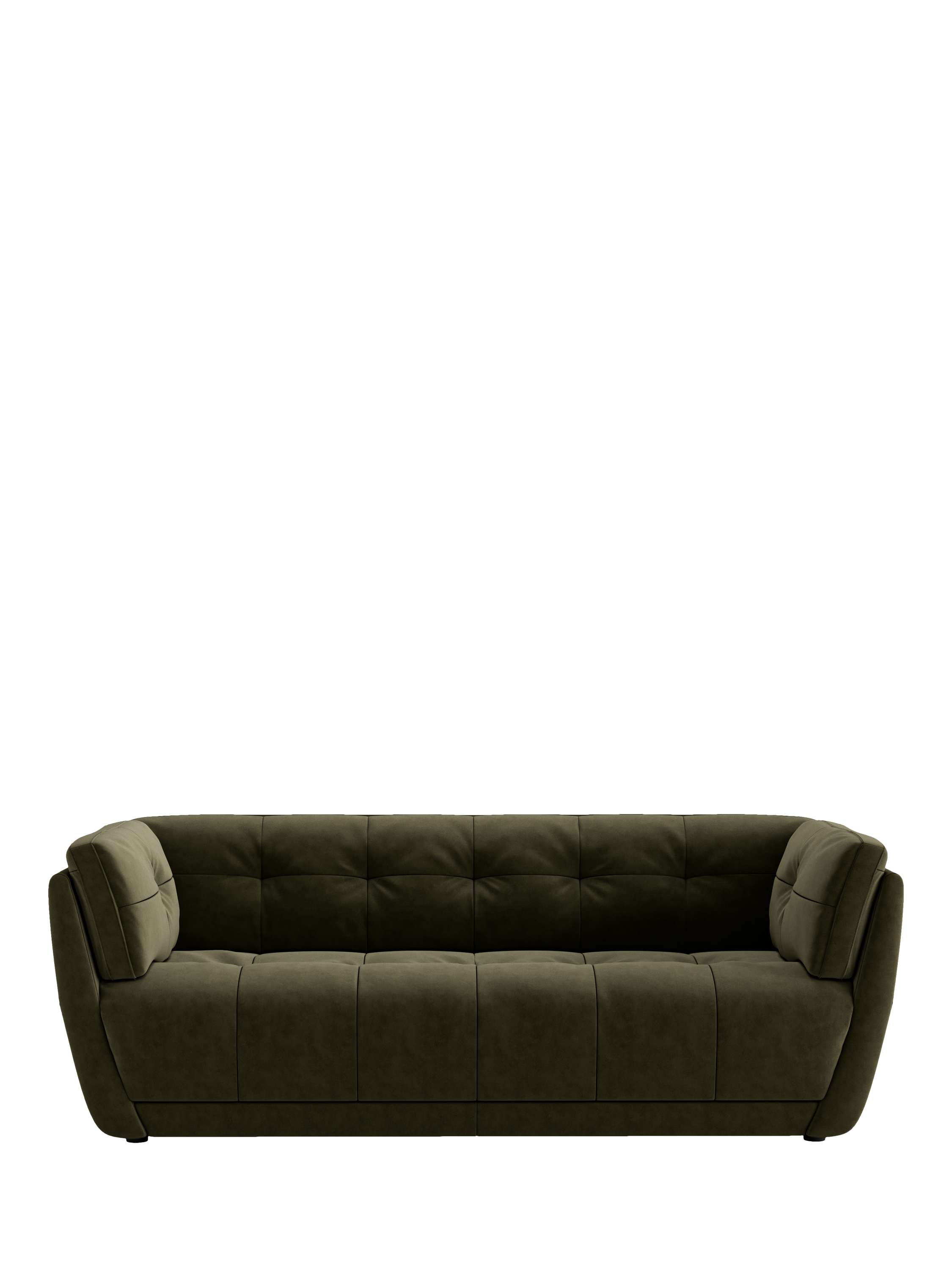 Theo Range, At The Helm Theo Large 3 Seater Leather Sofa, Lavish Agean Olive