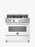 Bertazzoni Master Series 90cm Dual Fuel Range Cooker, Matt White