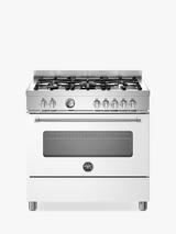 Bertazzoni Master Series 90cm Dual Fuel Range Cooker, Matt White