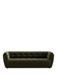 At The Helm Theo Grand 4 Seater Leather Sofa, Lavish Agean Olive