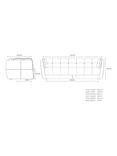 At The Helm Theo Grand 4 Seater Leather Sofa, Lavish Agean Olive