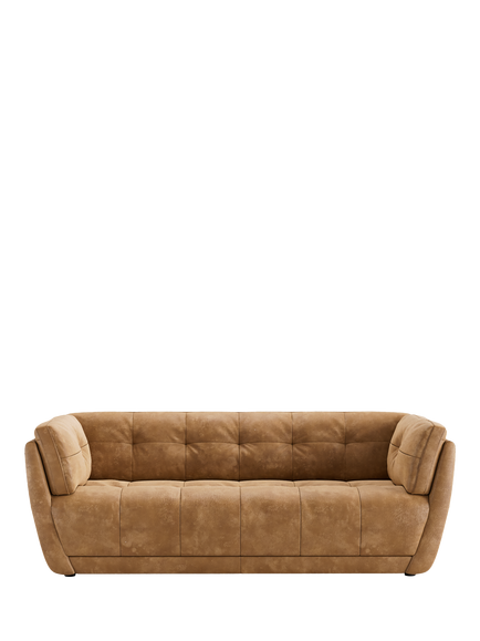 At The Helm Theo Large 3 Seater Leather Sofa, Explorer Yellowstone