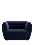 At The Helm Theo Leather Armchair, Lavish Ink
