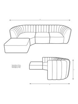 John Lewis Flow LHF Chaise End Sofa, Easy Clean Soft Boucle Natural - view 2, Easy Clean Soft Boucle Natural