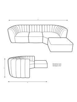 John Lewis Flow RHF Chaise End Sofa, Easy Clean Soft Boucle Natural - view 2, Easy Clean Soft Boucle Natural