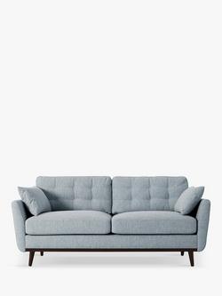 Swyft Model 10 Medium 2 Seater Sofa, Dark Leg, Linen Seaglass