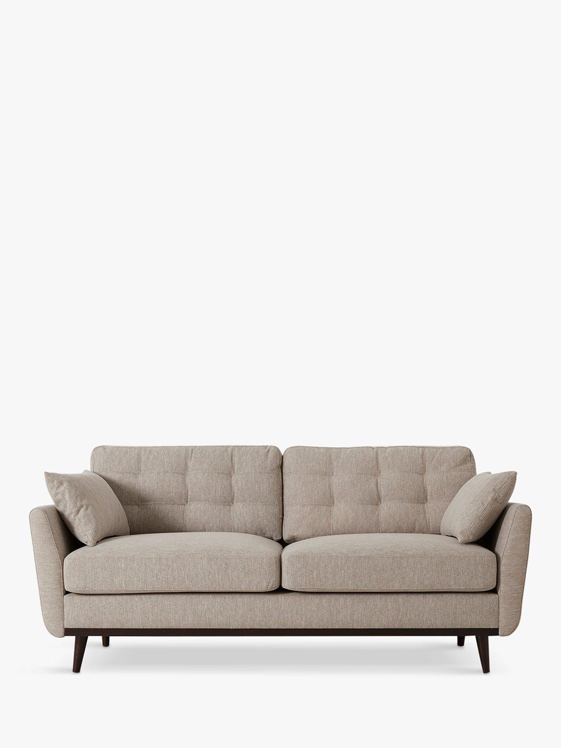 Model 10 Range, Swyft Model 10 Medium 2 Seater Sofa, Dark Leg, Linen Pumice