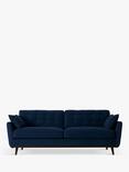 Swyft Model 10 Medium 3 Seater Sofa, Dark Leg, Eco Velvet Indigo