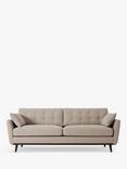 Swyft Model 10 Medium 3 Seater Sofa, Dark Leg, Linen Pumice