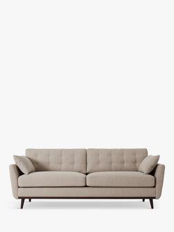 Swyft Model 10 Large 3 Seater Sofa, Dark Leg, Linen Pumice