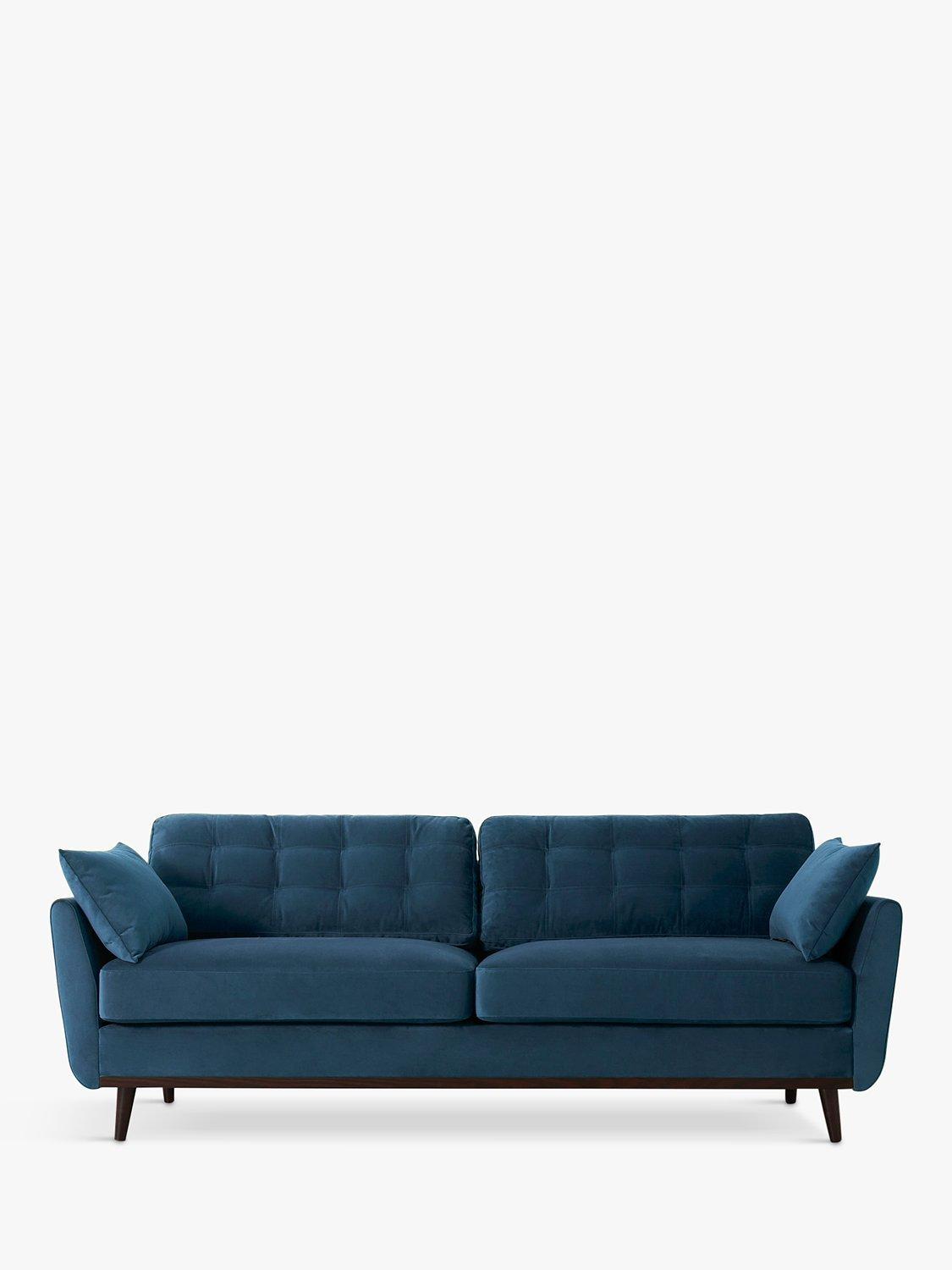 Model 10 Range, Swyft Model 10 Medium 3 Seater Sofa, Dark Leg, Velvet Teal