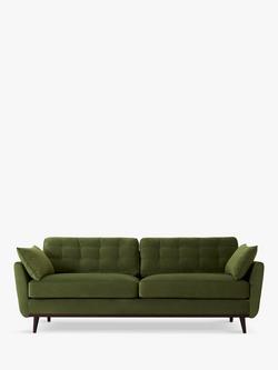 Swyft Model 10 Large 3 Seater Sofa, Dark Leg, Velvet Vine