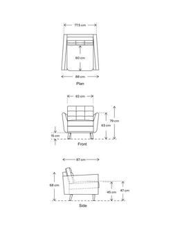 Swyft Model 10 Armchair, Dark Leg - view 2, Linen Pumice