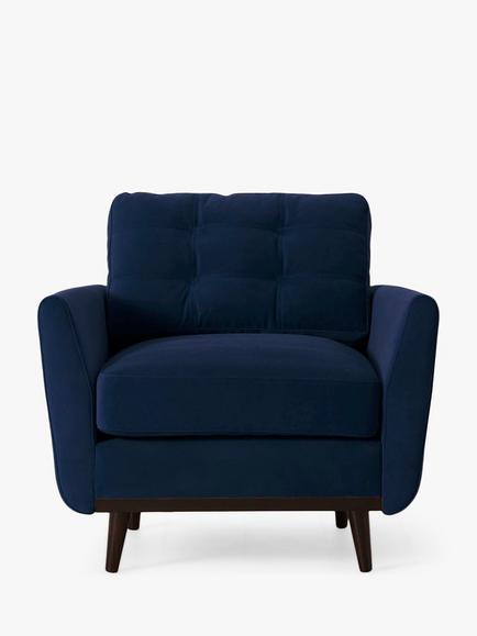 Swyft Model 10 Armchair, Dark Leg, Velvet Indigo