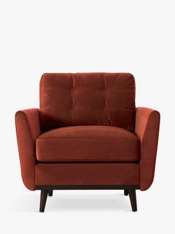 Swyft Model 10 Armchair, Dark Leg, Velvet Brick