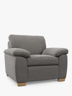 John Lewis Camden Armchair, Light Leg, Easy Clean Chenille Steel
