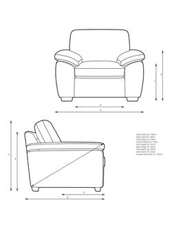 John Lewis Camden Armchair, Light Leg - view 2, Easy Clean Chenille Steel