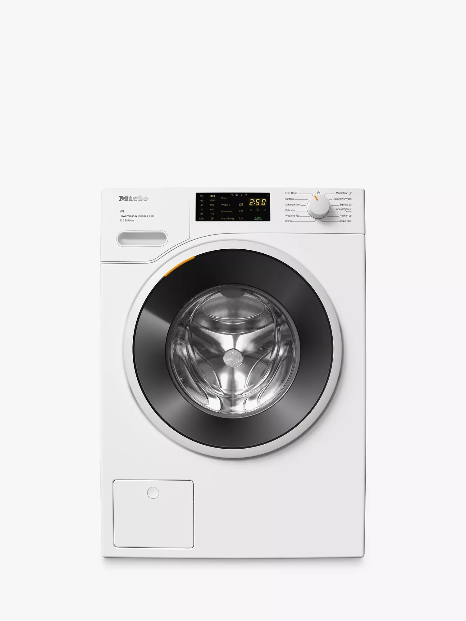 Miele WWB380WCS Freestanding Washing Machine, 8kg Load, 1400rpm Spin, White