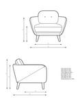 John Lewis Arlo Armchair, Light Leg