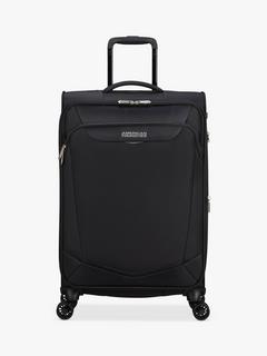American Tourister SummerRide 4-Wheel 69cm Medium Suitcase, 76L, Black