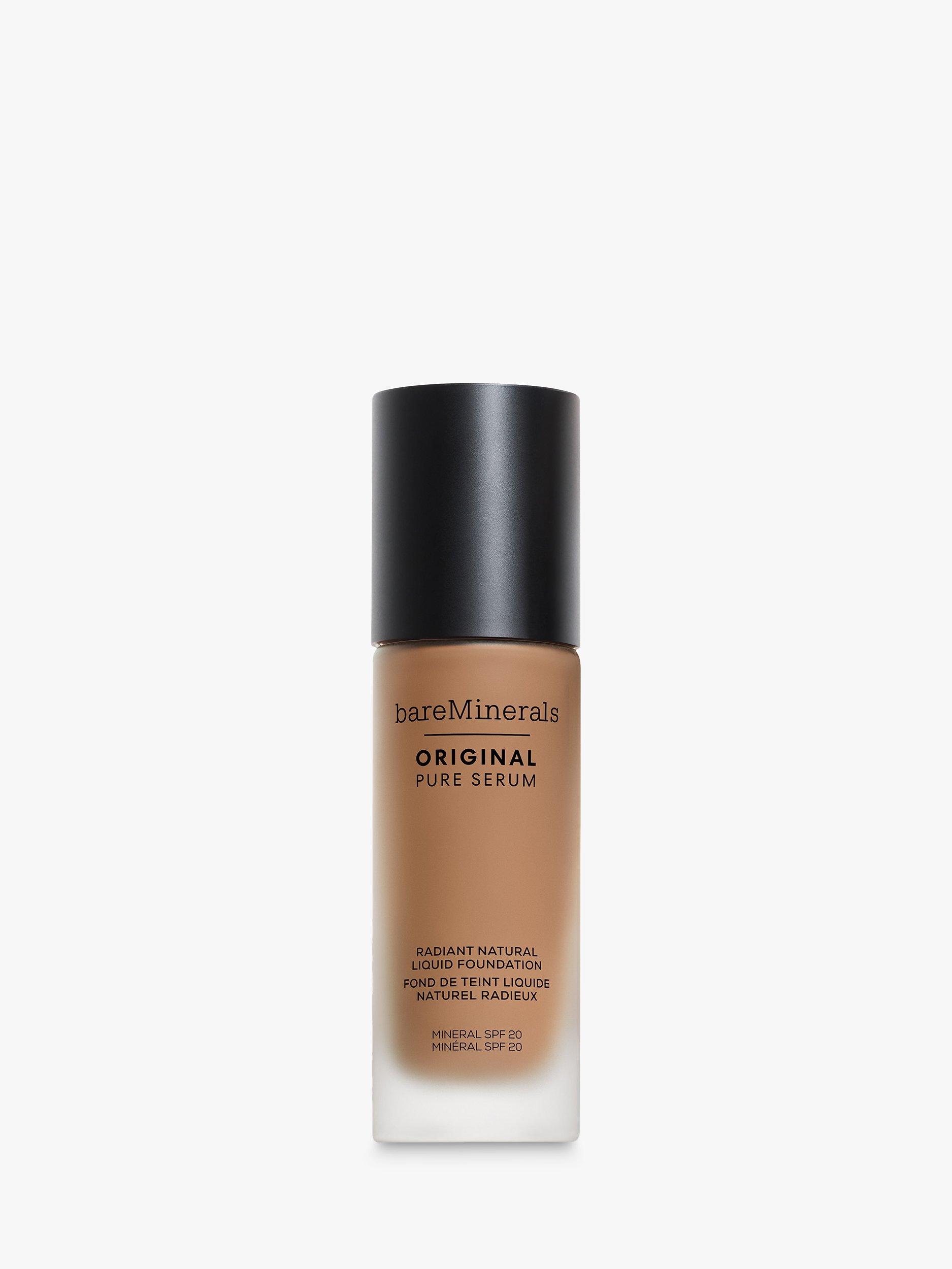 Product image 1 of 8, which shows bareMinerals ORIGINAL Pure Serum Radiant Natural Liquid Foundation, Medium Deep Neutral 4
