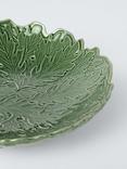 John Lewis Large Leaf Stoneware Serve Bowl, 30.5cm, Green