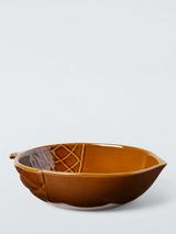 John Lewis Acorn Stoneware Serve Bowl, 23cm, Brown