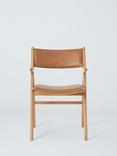 John Lewis X-Ray Leather Dining Armchair, Oak/Camel
