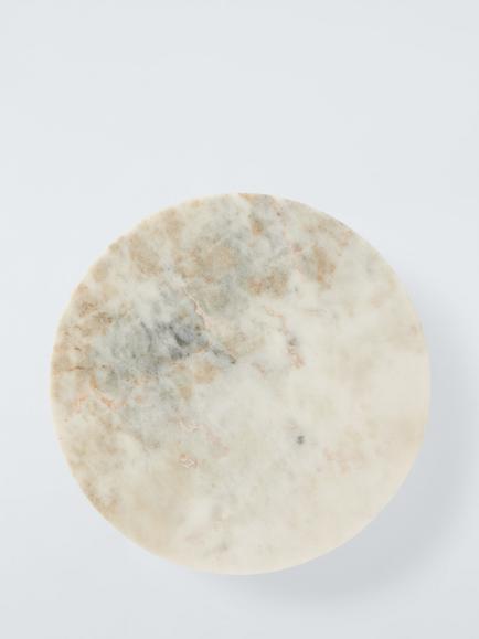 John Lewis Marble Cake Stand, 28cm, Natural - view 2, Natural