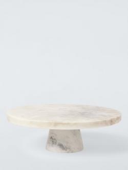 John Lewis Marble Cake Stand, 28cm, Natural, Natural