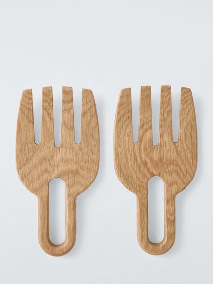 John Lewis Wood Salad Hands, FSC-Certified (Oak Wood), Natural, 