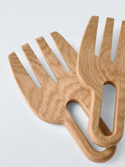 John Lewis Wood Salad Hands, FSC-Certified (Oak Wood), Natural - view 2, 
