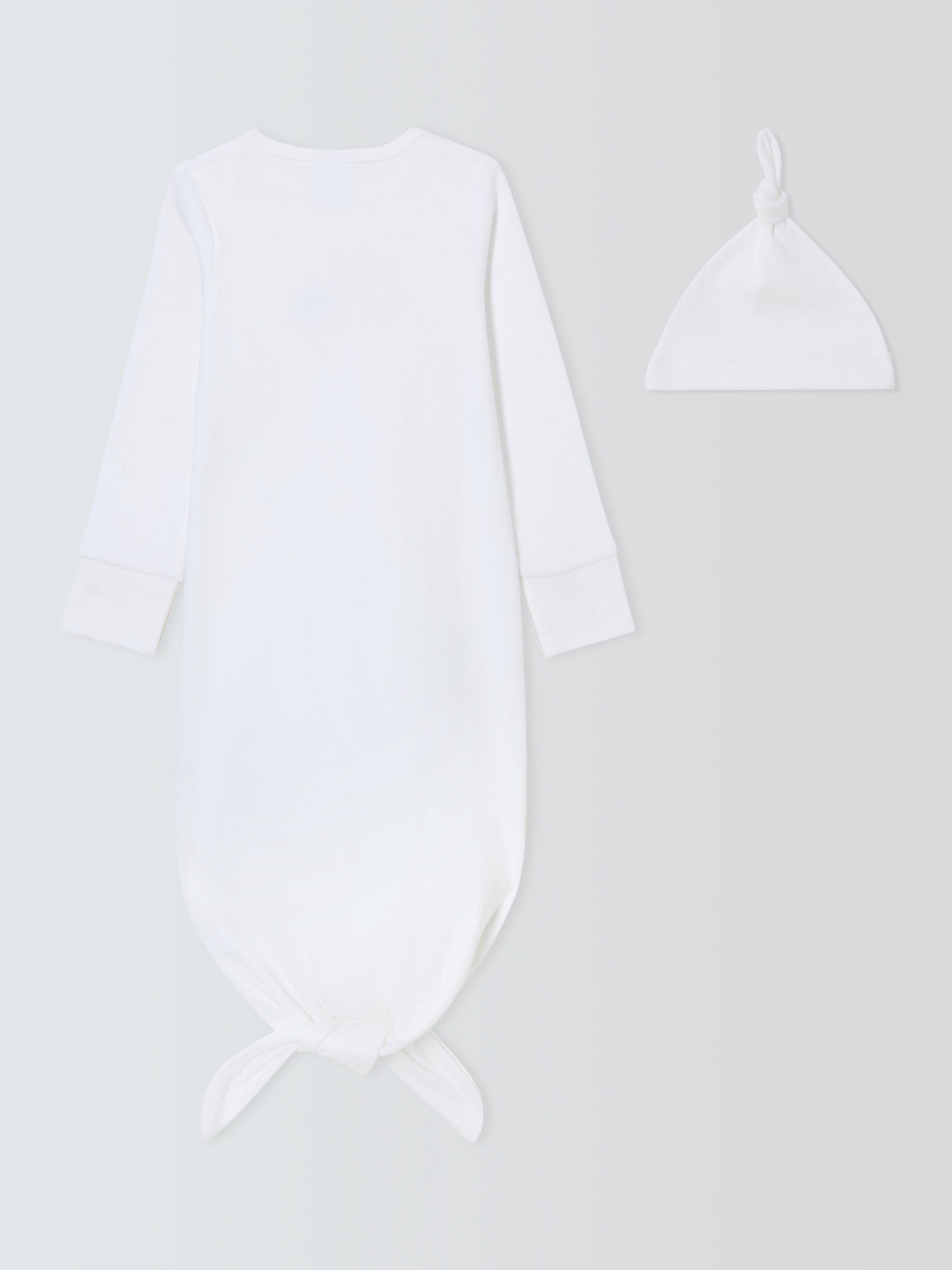 Product image 2 of 4, which shows John Lewis Baby Rainbow Bundler with Hat Set, White