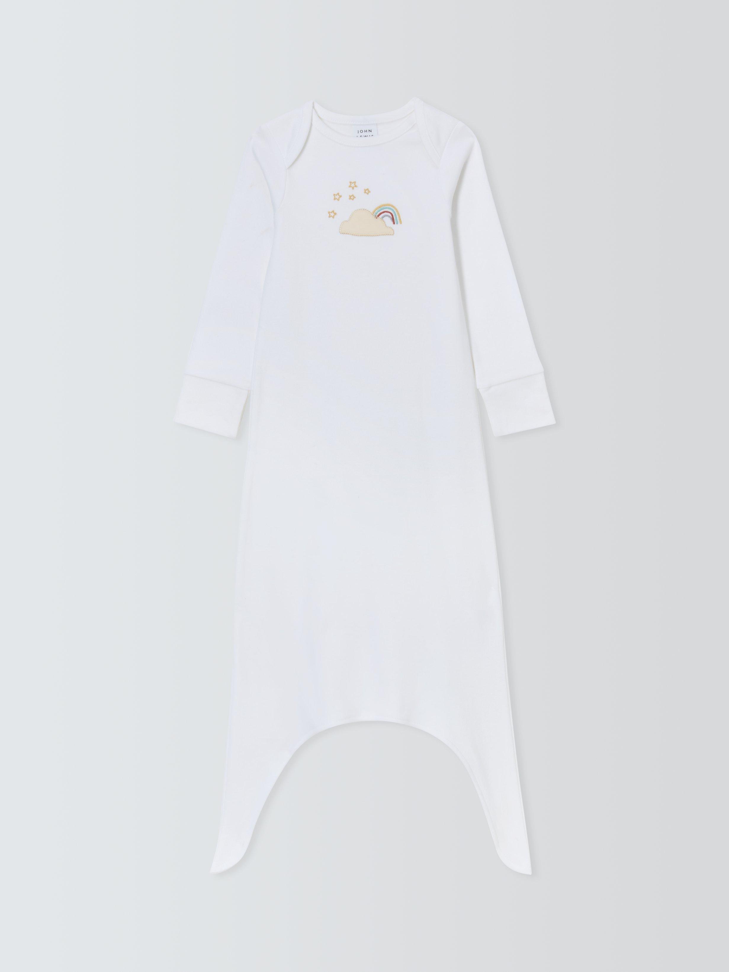 Product image 4 of 4, which shows John Lewis Baby Rainbow Bundler with Hat Set, White