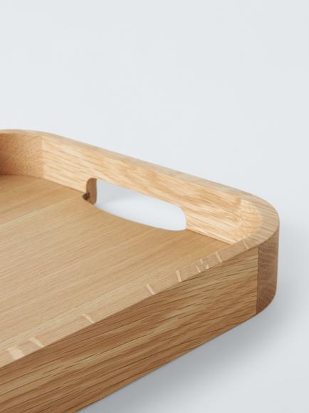 John Lewis Contemporary Wood Tray, Large, FSC-Certified (Oak Wood), Natural - view 2, Natural