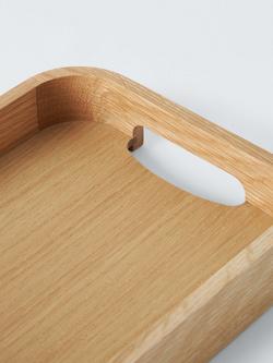 John Lewis Contemporary Wood Tray, Small, FSC-Certified (Oak Wood), Natural - view 2, Natural