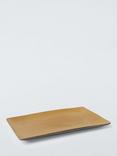 John Lewis Large Rectangular Stoneware Serving Platter, 31cm, Black/Gold