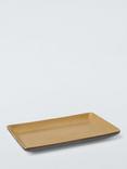 John Lewis Rectangular Stoneware Serving Platter, 21cm, Black/Gold