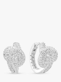 Sif Jakobs Jewellery Cubic Zirconia Knot Stud Earrings, Silver