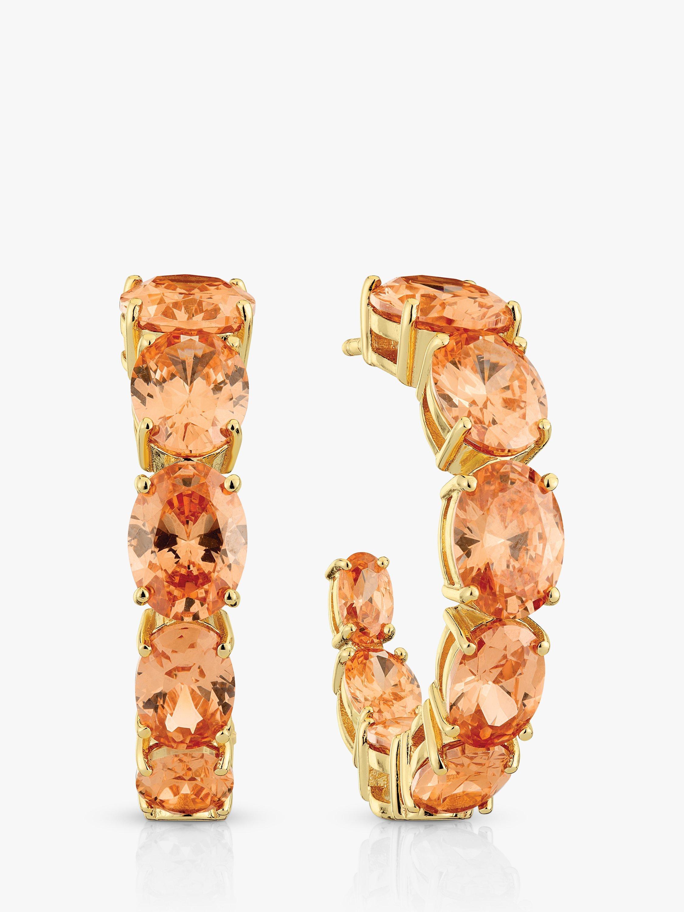 Product image 1 of 3, which shows Sif Jakobs Jewellery Cubic Zirconia Hoop Earrings, Gold