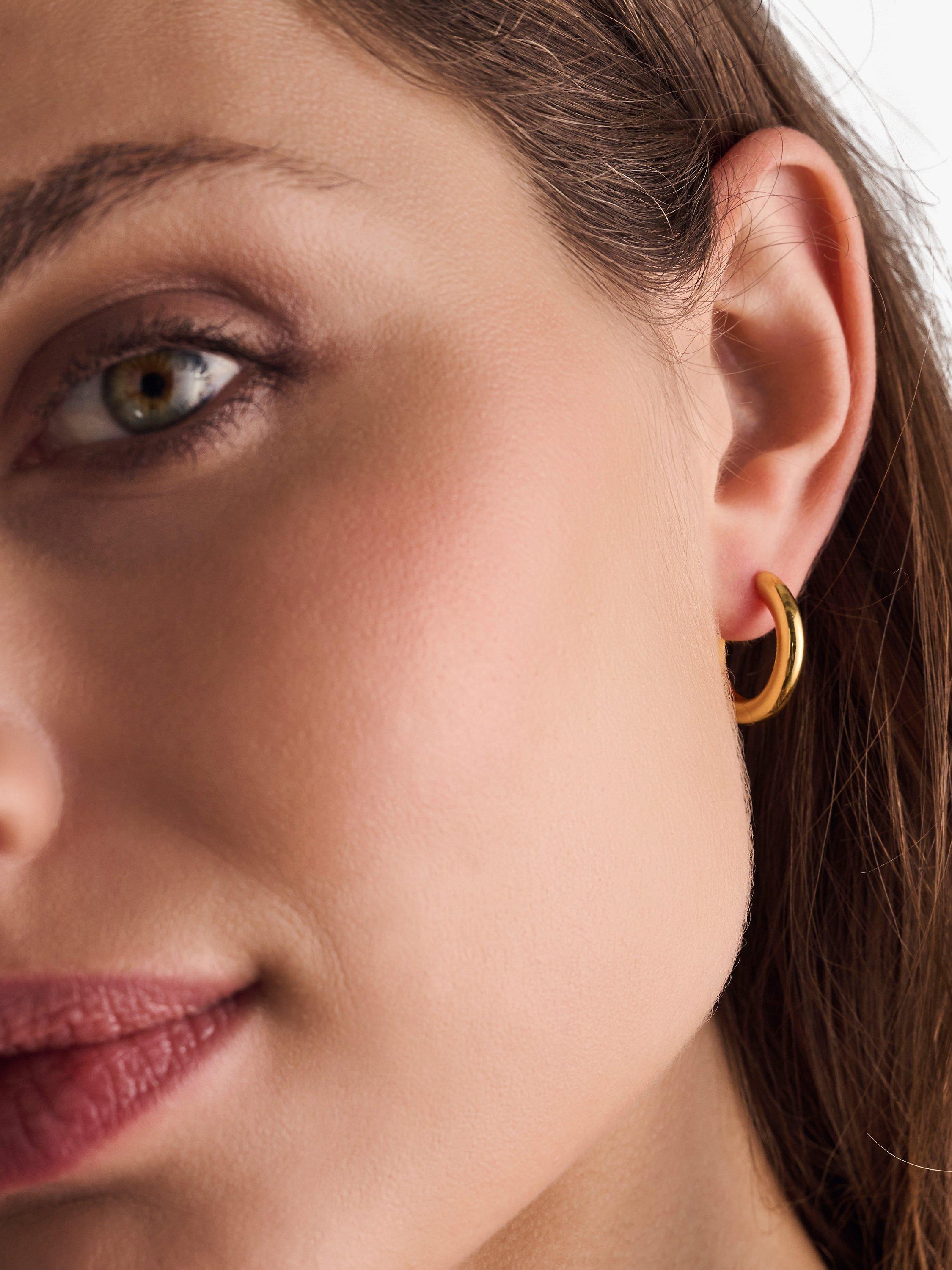 Product image 2 of 2, which shows Sif Jakobs Jewellery Small Hoop Earrings, Gold