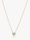 Sif Jakobs Jewellery Amorino Cubic Zirconia Heart Pendant Necklace, Gold