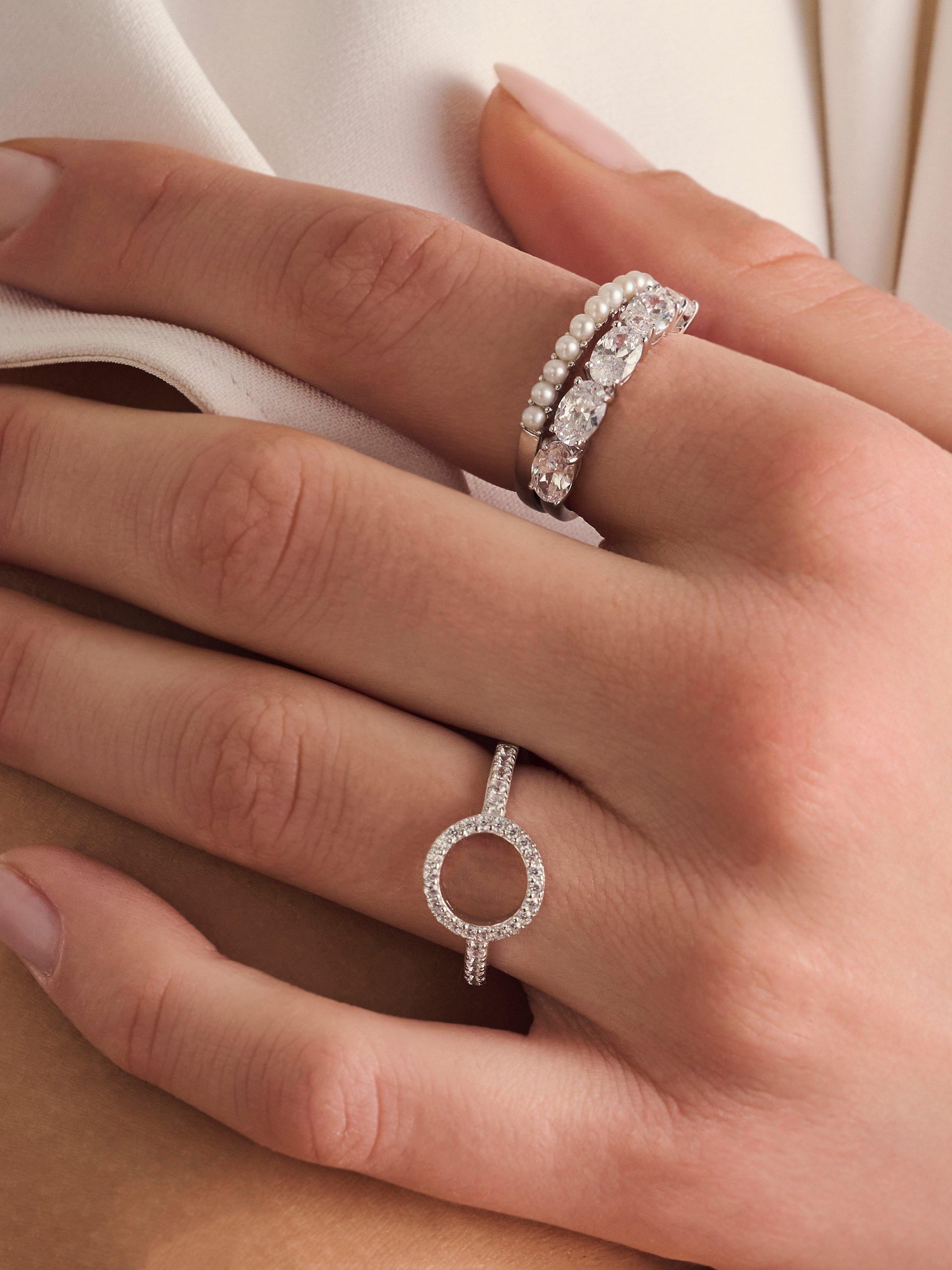 Product image 2 of 2, which shows Sif Jakobs Jewellery Freshwater Pearl Ring, Silver, L